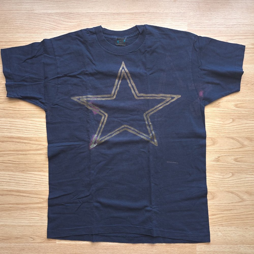 Vintage Simply Red Strars 1992 Big Logo Blue T Shirt, Single Stitch, Size XL